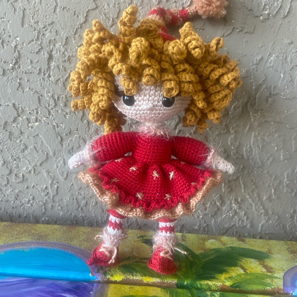 Amigurumi crocheted doll